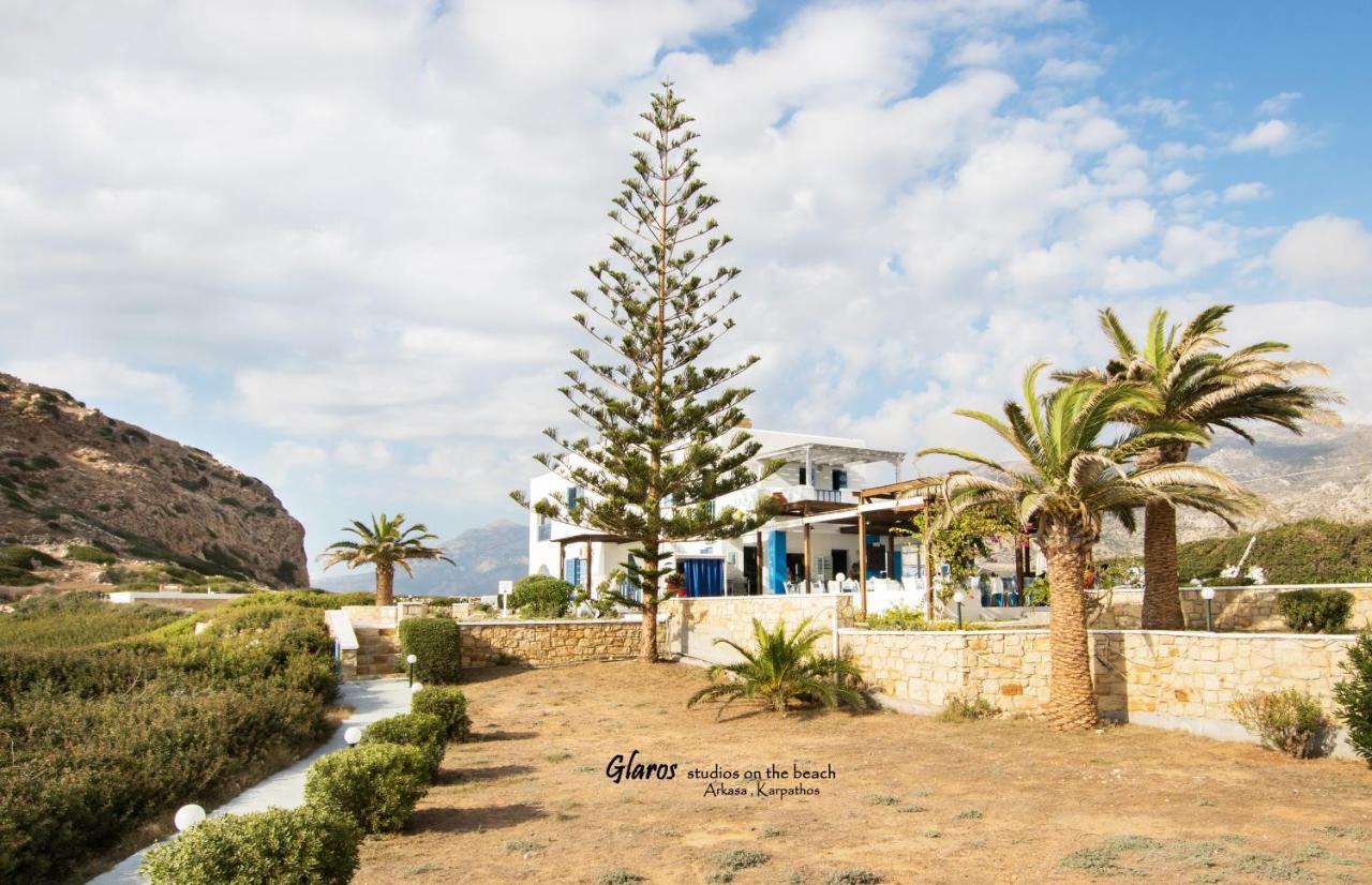 Glaros Luxury Studio On The Beach Appartement Arkasa Buitenkant foto
