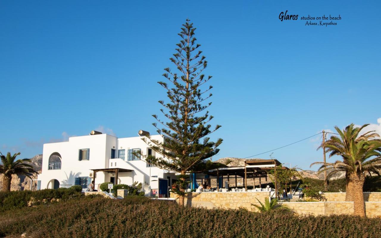 Glaros Luxury Studio On The Beach Appartement Arkasa Buitenkant foto