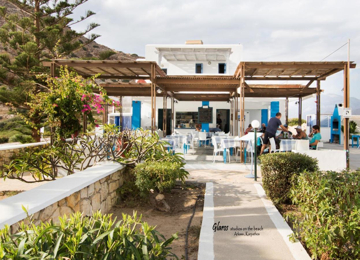 Glaros Luxury Studio On The Beach Appartement Arkasa Buitenkant foto