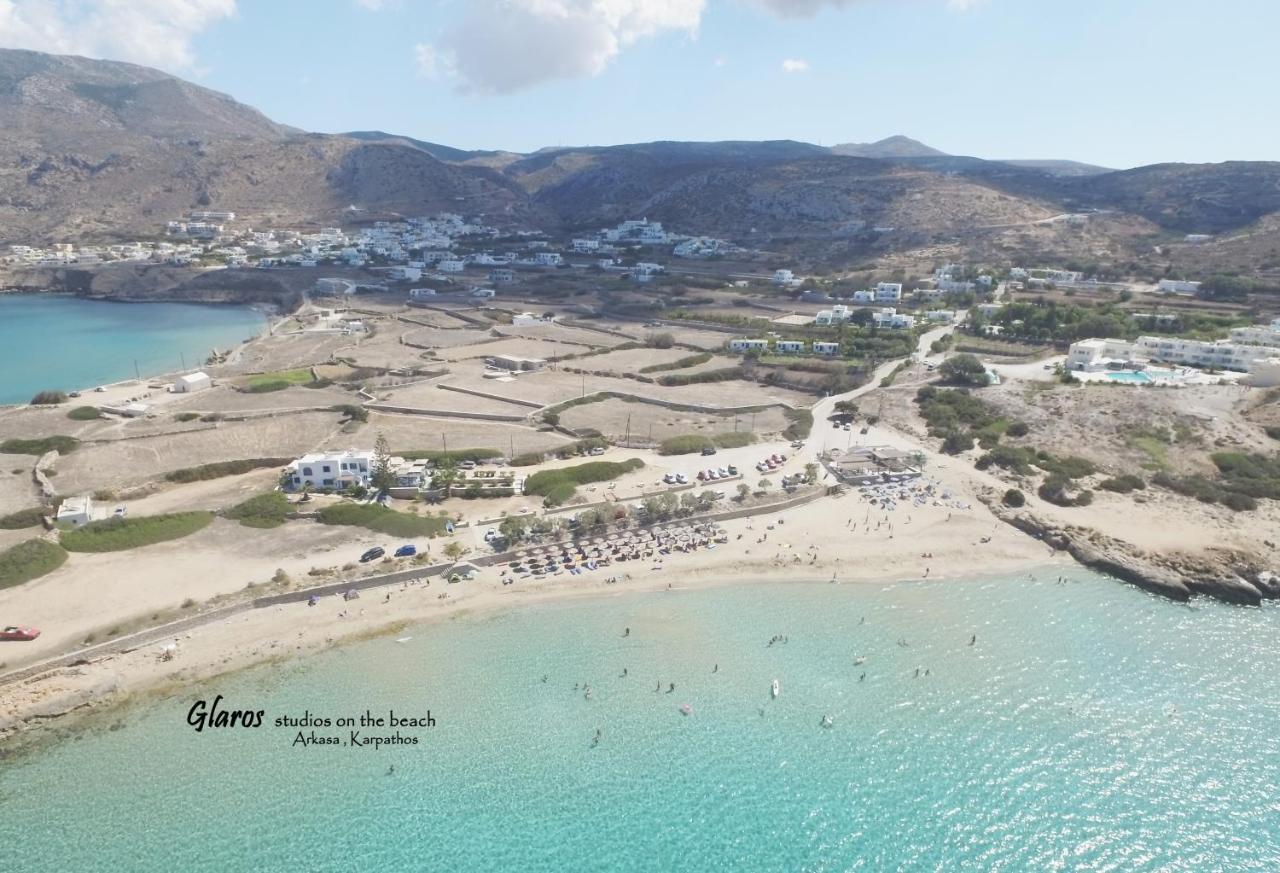 Glaros Luxury Studio On The Beach Appartement Arkasa Buitenkant foto