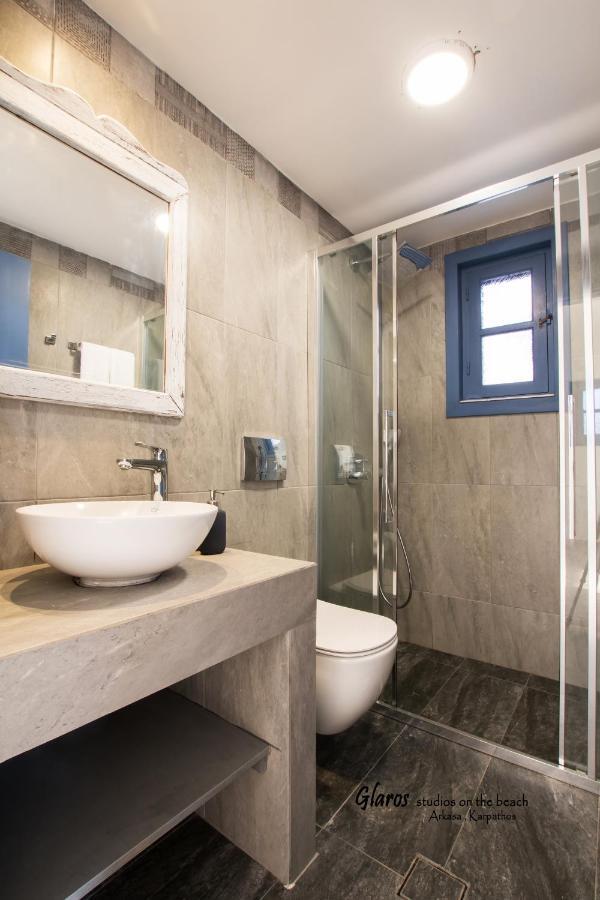 Glaros Luxury Studio On The Beach Appartement Arkasa Buitenkant foto